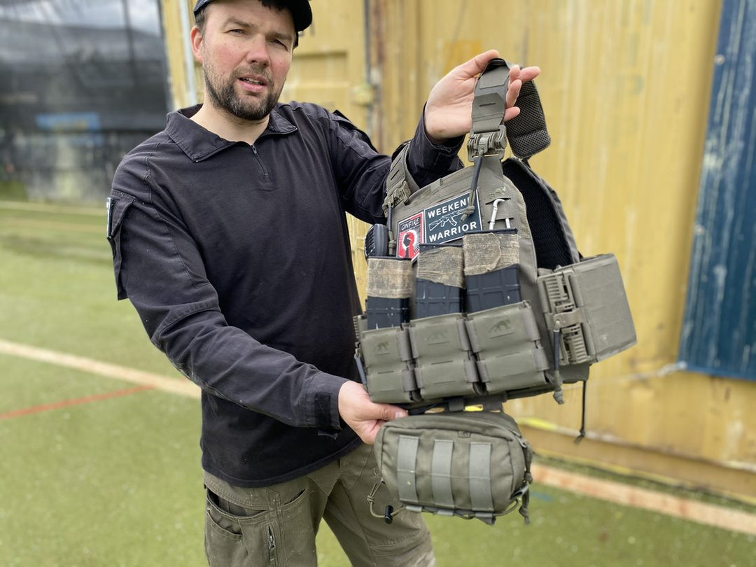 Plate Carrier Setup für Paintball und Airsoft (german) - Weekend-Warrior.Shop