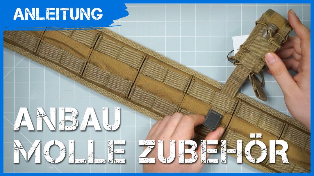 Tutorial/Anleitung: Anbau von Molle Zubehör an das Mollesystem zum Paintball spielen - Weekend-Warrior.Shop