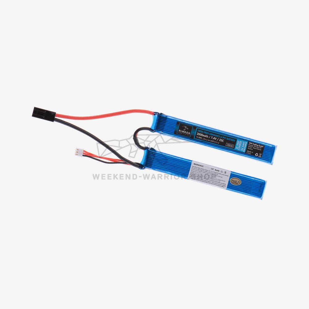 Nimrod Lipo 7.4V 2000mAh 25c Twin Type Mini Tamiya - Weekend-Warrior.Shop