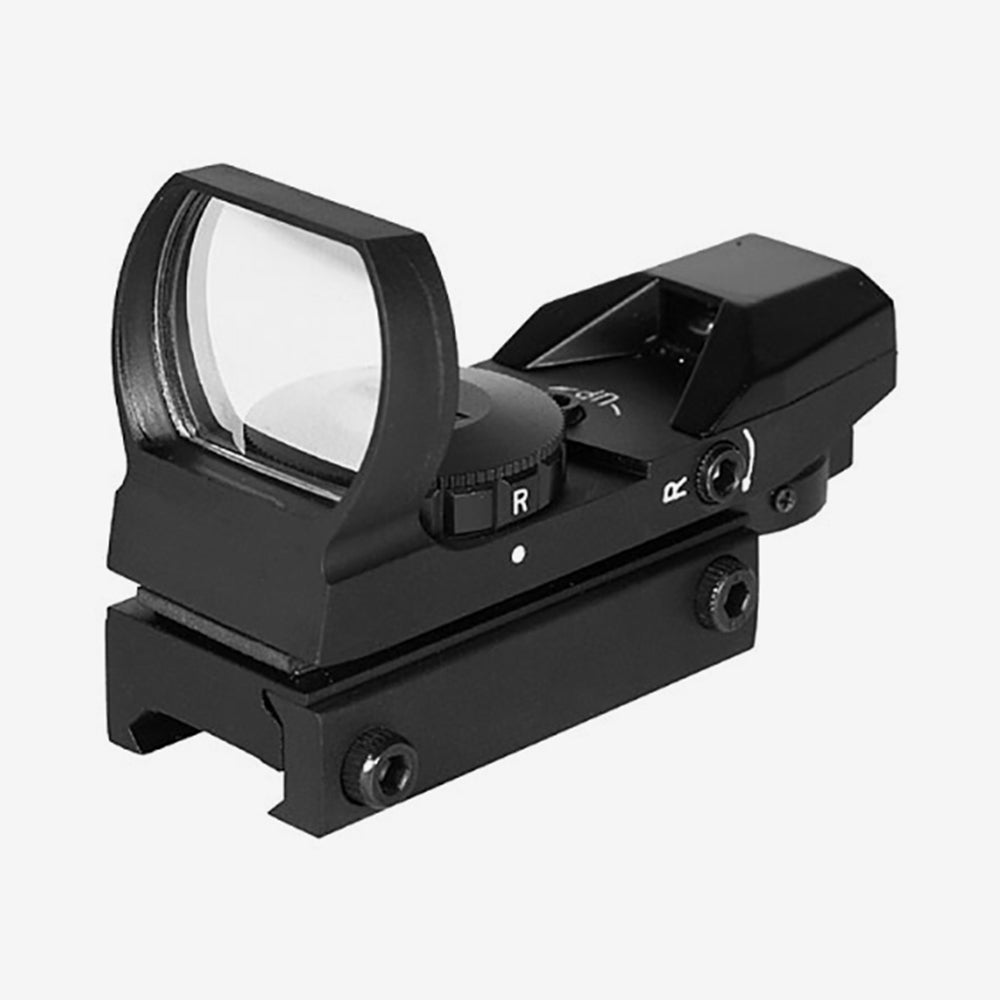 Minidiva Lunette De Visée Reflex Sight Red Dot 4 Réticules Avec Montage Rail 45 Degrés - Noir