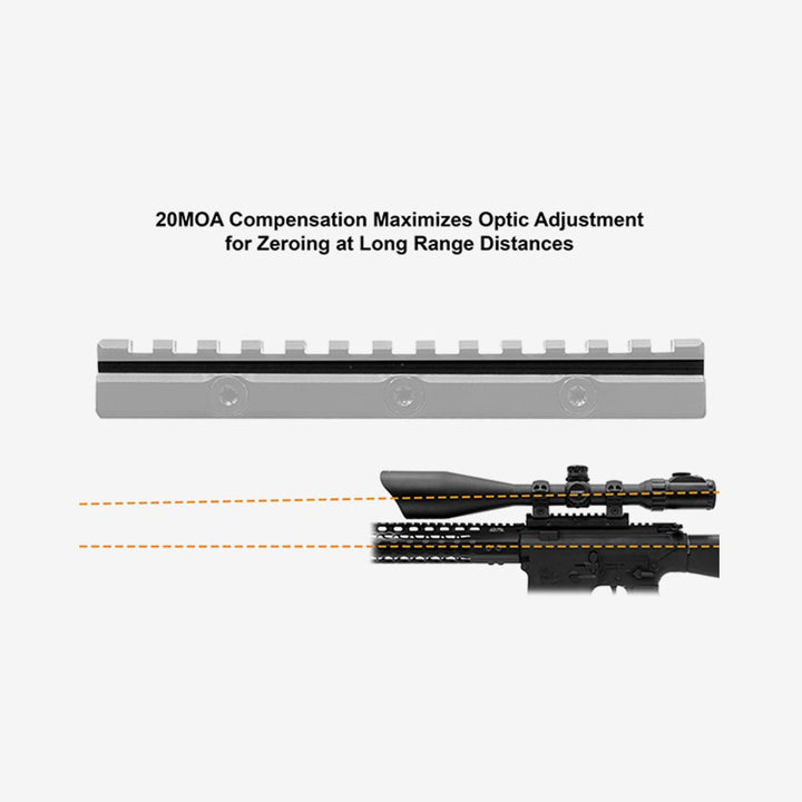 UTG 20 MOA angewinkelter Super Slim Riser 13 Slot - Weekend-Warrior.Shop