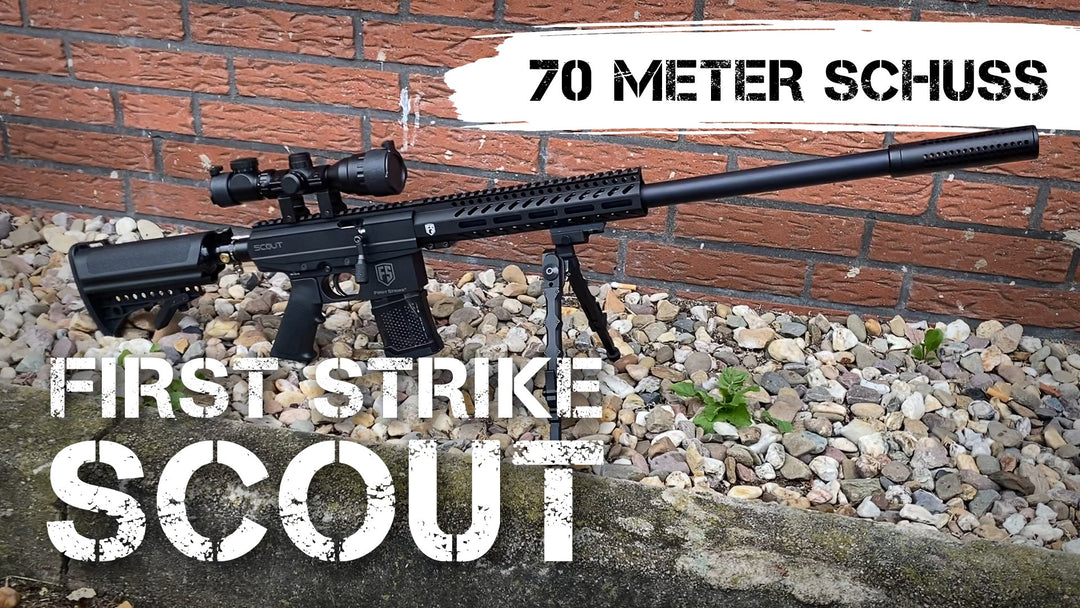 First Strike Scout Sniper Rifle Markierer: 70 Meter Testschuss - Weekend-Warrior.Shop