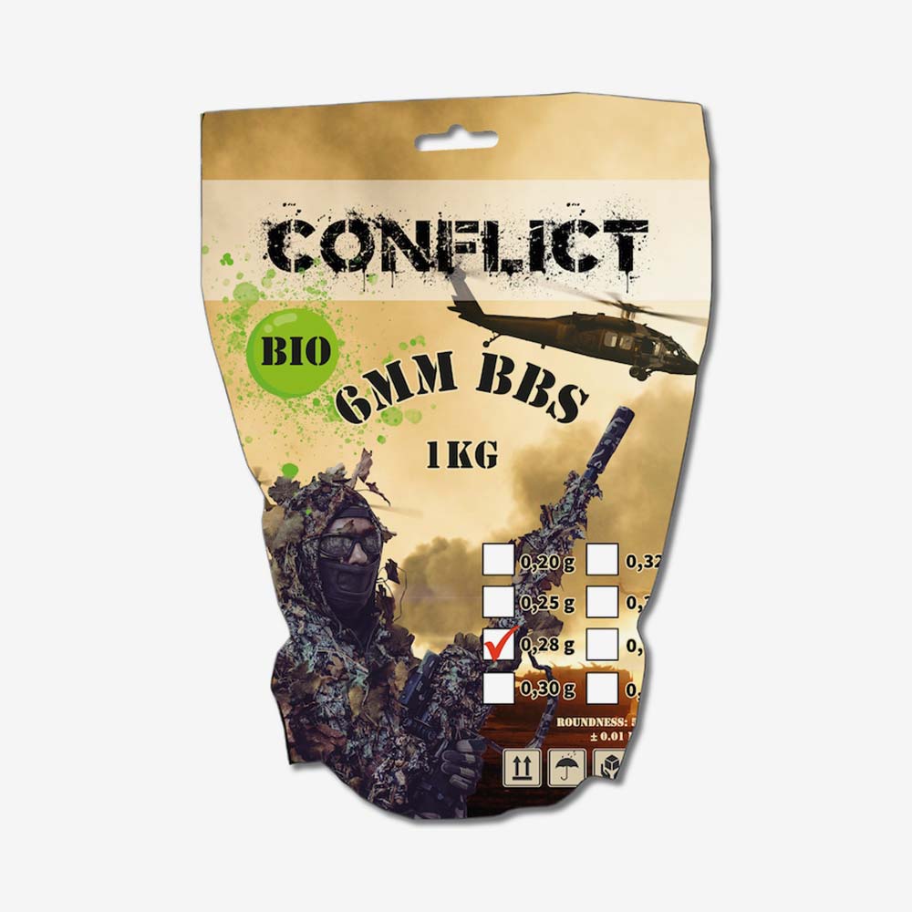 Conflict 0,36g Bio BB 1Kg Beutel - Weekend - Warrior.Shop