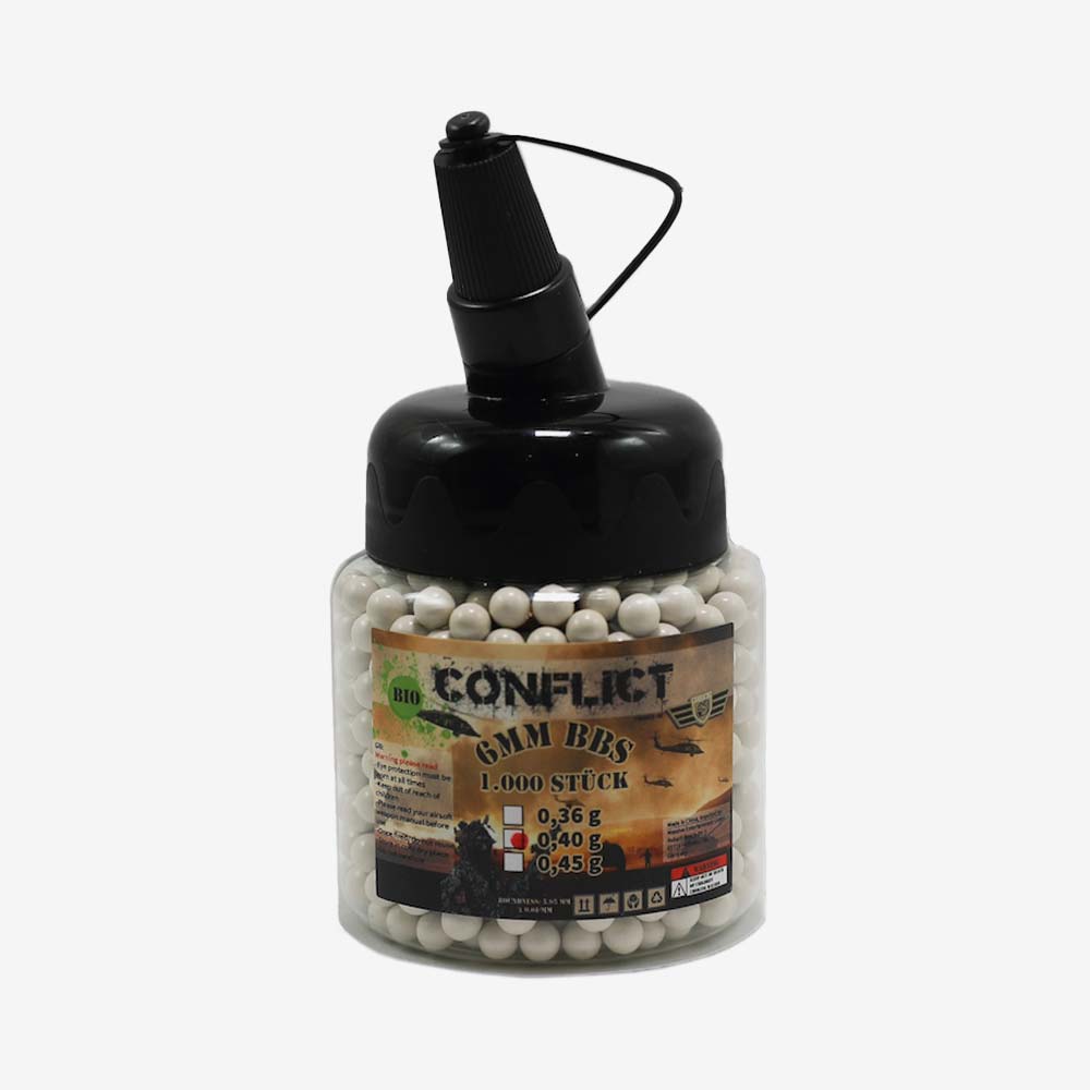 Conflict 0,40g Bio BB 1000Stück Flasche - Weekend - Warrior.Shop