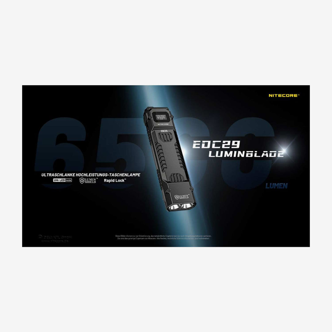 Nitecore EDC29 Luminblade 6500 Lumen Taschenlampe schwarz - Weekend - Warrior.Shop