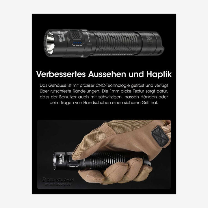 Nitecore MH12 Pro 3300 Lumen Taschenlampe schwarz - Weekend - Warrior.Shop