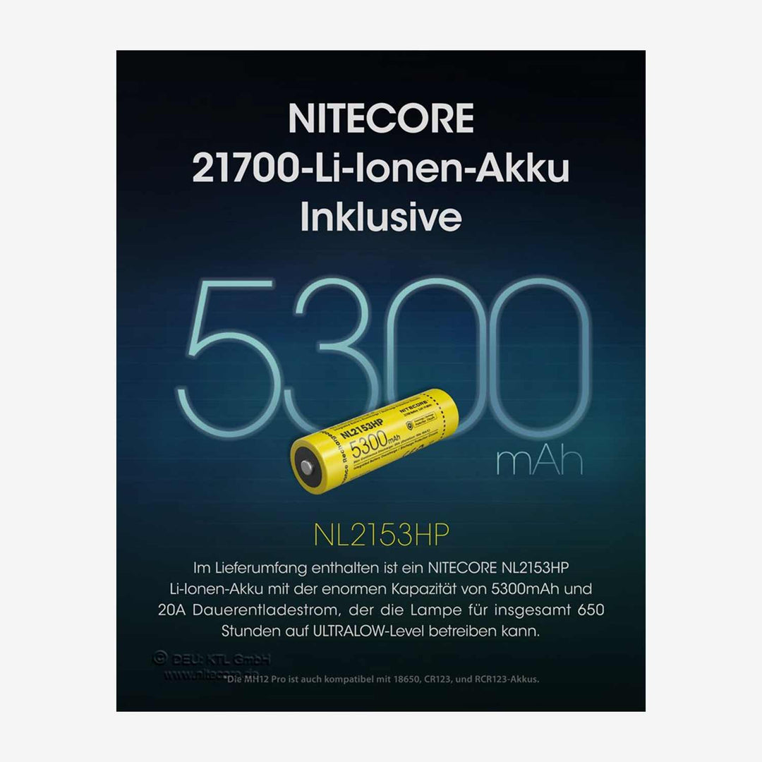 Nitecore MH12 Pro 3300 Lumen Taschenlampe schwarz - Weekend - Warrior.Shop