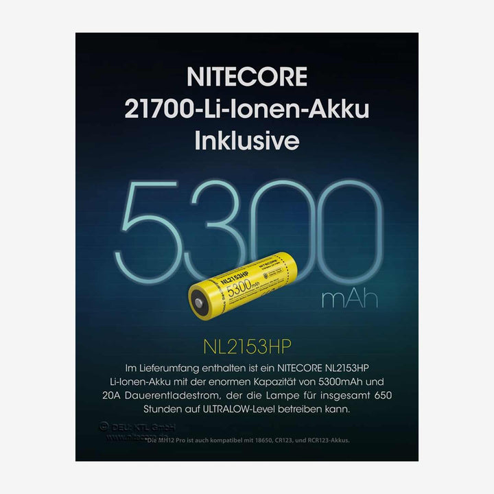 Nitecore MH12 Pro 3300 Lumen Taschenlampe schwarz - Weekend - Warrior.Shop