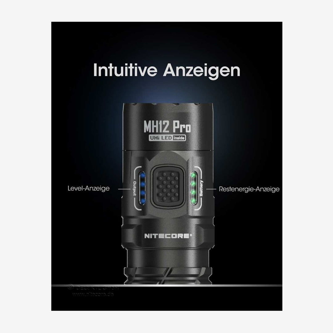 Nitecore MH12 Pro 3300 Lumen Taschenlampe schwarz - Weekend - Warrior.Shop