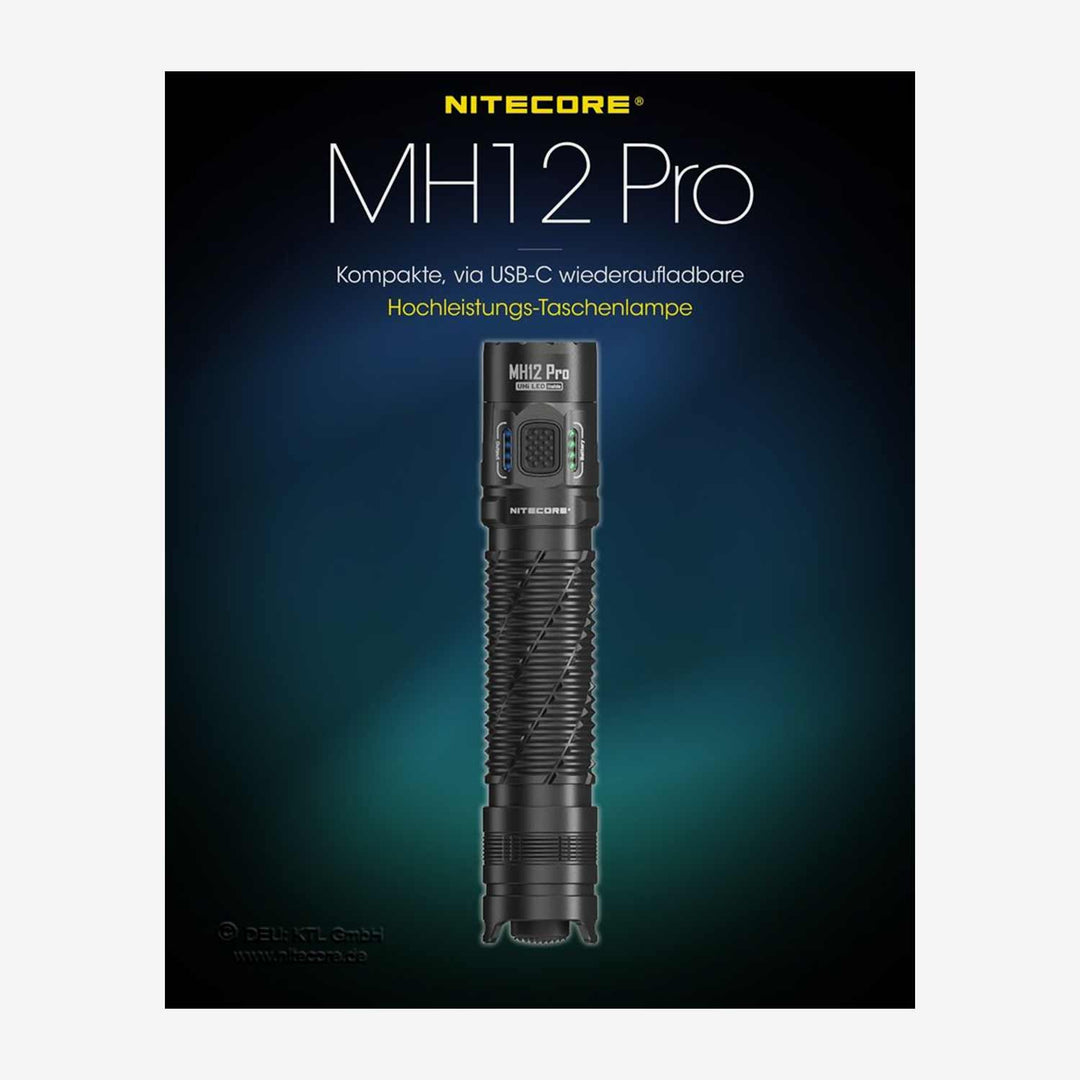 Nitecore MH12 Pro 3300 Lumen Taschenlampe schwarz - Weekend - Warrior.Shop