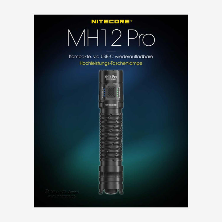 Nitecore MH12 Pro 3300 Lumen Taschenlampe schwarz - Weekend - Warrior.Shop