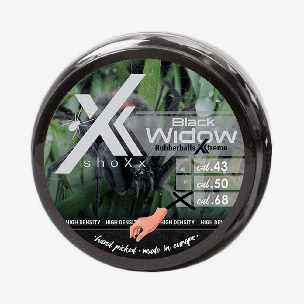 ShoXx Black Widow Rubberball cal .68 75 Stück - Weekend-Warrior.Shop